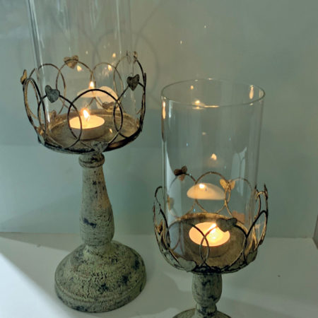 Wire Heart Candle Holder