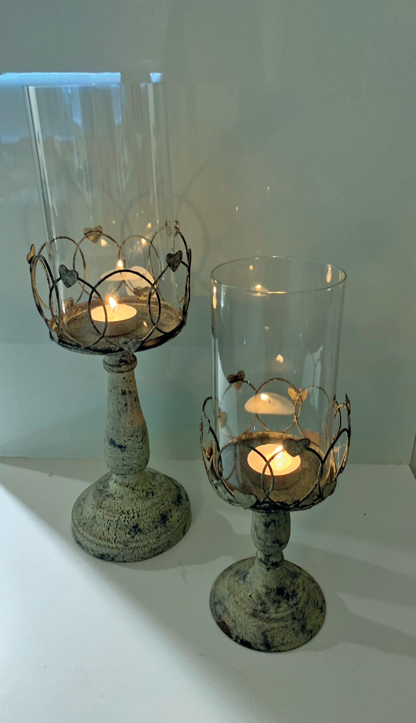 Wire Heart Candle Holder