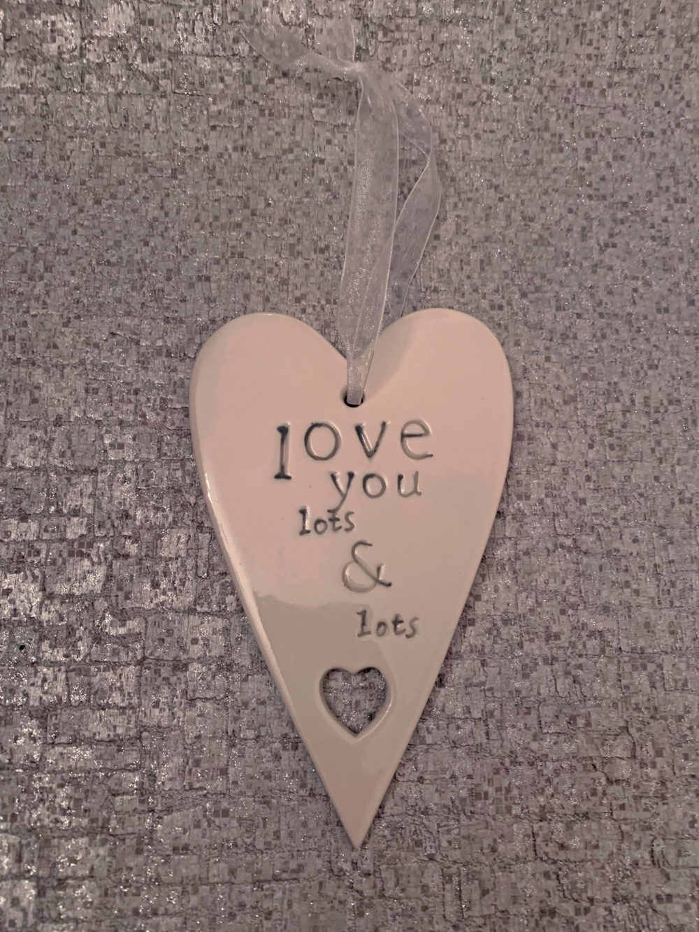 Love You Lots Ceramic Heart