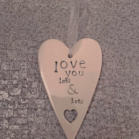 Love You Lots Ceramic Heart