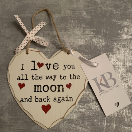 Love You To The Moon And Back Heart With Rope Handles