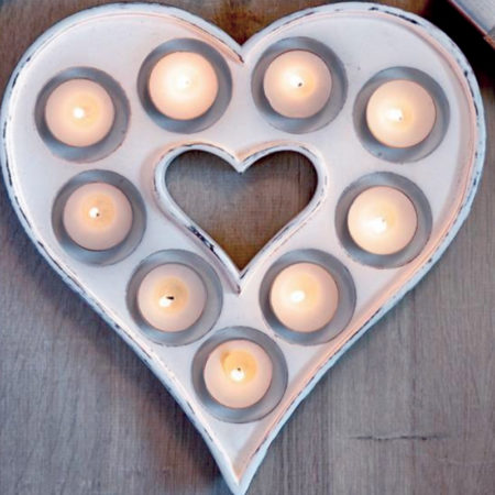 Heart T Light Candle Holder